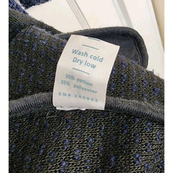 MARINE LAYER Birdseye-Knit Open-Front Cardigan Sweater Pockets Blue Size XS - Picture 4 of 4